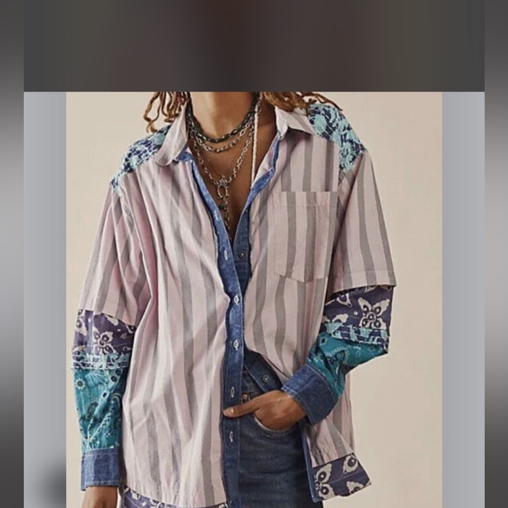 NWOT Free People Wild Dunes Button Down
Size Large
